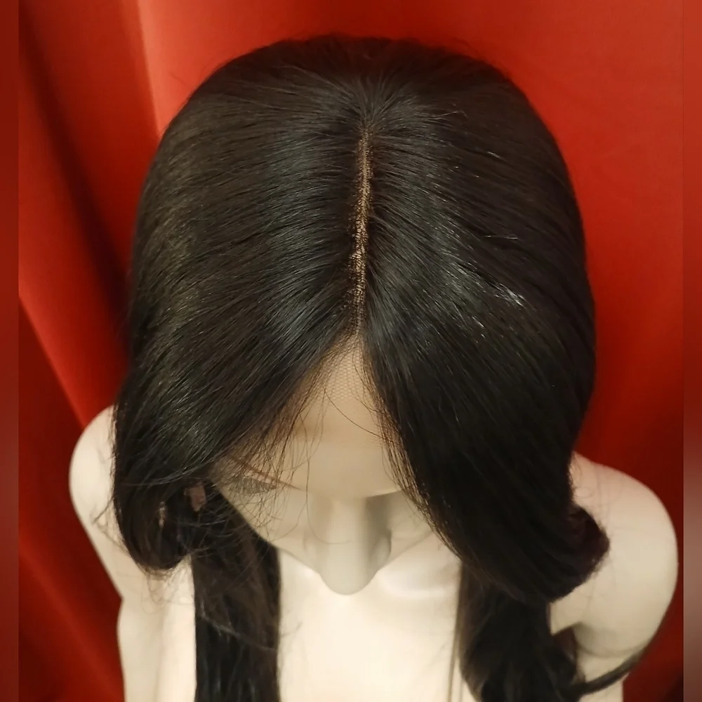 ISIS Brown Sugar Soft Swiss Lace Human Hair Blend Wig #2 Dark Brown Lace Front‌